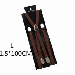 4 Clips On 1.5CM Wide Men Suspenders Women Elastic Adjustable Adult Braces Suspender Kids Children Boys Girls Accessories