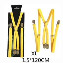 4 Clips On 1.5CM Wide Men Suspenders Women Elastic Adjustable Adult Braces Suspender Kids Children Boys Girls Accessories