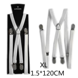 4 Clips On 1.5CM Wide Men Suspenders Women Elastic Adjustable Adult Braces Suspender Kids Children Boys Girls Accessories