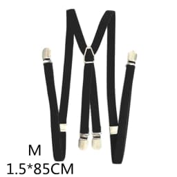 4 Clips On 1.5CM Wide Men Suspenders Women Elastic Adjustable Adult Braces Suspender Kids Children Boys Girls Accessories