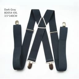 Solid Color Unisex Adult Suspenders Men XXL Large Size 3.5 cm Wide Adjustable Elastic 4 Clips X Back Women Trousers Braces Party
