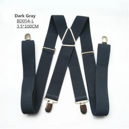 Solid Color Unisex Adult Suspenders Men XXL Large Size 3.5 cm Wide Adjustable Elastic 4 Clips X Back Women Trousers Braces Party