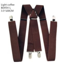 Solid Color Unisex Adult Suspenders Men XXL Large Size 3.5 cm Wide Adjustable Elastic 4 Clips X Back Women Trousers Braces Party