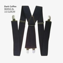 Solid Color Unisex Adult Suspenders Men XXL Large Size 3.5 cm Wide Adjustable Elastic 4 Clips X Back Women Trousers Braces Party