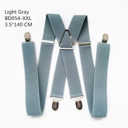 Solid Color Unisex Adult Suspenders Men XXL Large Size 3.5 cm Wide Adjustable Elastic 4 Clips X Back Women Trousers Braces Party