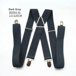 Solid Color Unisex Adult Suspenders Men XXL Large Size 3.5 cm Wide Adjustable Elastic 4 Clips X Back Women Trousers Braces Party