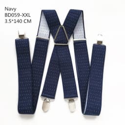Solid Color Unisex Adult Suspenders Men XXL Large Size 3.5 cm Wide Adjustable Elastic 4 Clips X Back Women Trousers Braces Party
