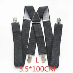 Solid Color Unisex Adult Suspenders Men XXL Large Size 3.5 cm Wide Adjustable Elastic 4 Clips X Back Women Trousers Braces Party