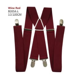 Solid Color Unisex Adult Suspenders Men XXL Large Size 3.5 cm Wide Adjustable Elastic 4 Clips X Back Women Trousers Braces Party