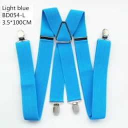 Solid Color Unisex Adult Suspenders Men XXL Large Size 3.5 cm Wide Adjustable Elastic 4 Clips X Back Women Trousers Braces Party