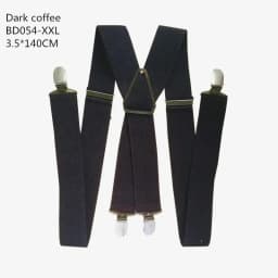 Solid Color Unisex Adult Suspenders Men XXL Large Size 3.5 cm Wide Adjustable Elastic 4 Clips X Back Women Trousers Braces Party