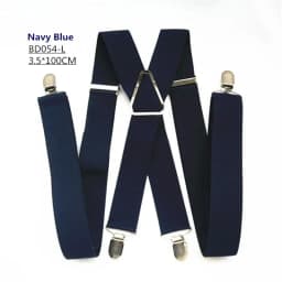 Solid Color Unisex Adult Suspenders Men XXL Large Size 3.5 cm Wide Adjustable Elastic 4 Clips X Back Women Trousers Braces Party
