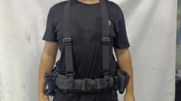 KUNN Tactical Suspenders Police Duty Belt Harness for Men,1.5 Inch Adjustable Tool Belt Suspender with 4 Loop Attachments