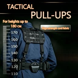 Tactical Police Suspenders for Duty Belt Harness Law Enforcement with Adjustable Strap and 4 Tool Belt Loops