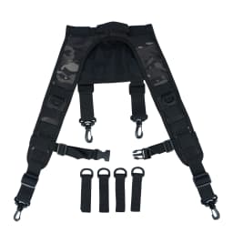 Tactical Police Suspenders for Duty Belt Harness Law Enforcement with Adjustable Strap and 4 Tool Belt Loops