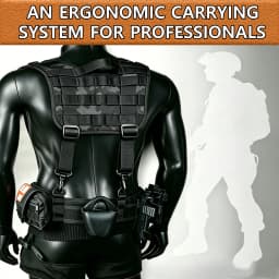 Tactical Police Suspenders for Duty Belt Harness Law Enforcement with Adjustable Strap and 4 Tool Belt Loops