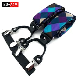 Men's Fashion Accessories Suspenders Trouser Braces 3.5cm Wide Y-Back 6 Clips Wedding Party Event Gifts for Dad Father Husband