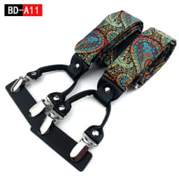 Men's Fashion Accessories Suspenders Trouser Braces 3.5cm Wide Y-Back 6 Clips Wedding Party Event Gifts for Dad Father Husband