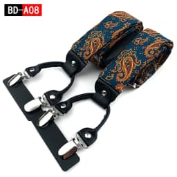 Men's Fashion Accessories Suspenders Trouser Braces 3.5cm Wide Y-Back 6 Clips Wedding Party Event Gifts for Dad Father Husband
