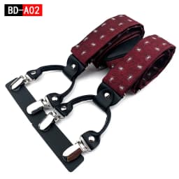 Men's Fashion Accessories Suspenders Trouser Braces 3.5cm Wide Y-Back 6 Clips Wedding Party Event Gifts for Dad Father Husband