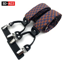 Men's Fashion Accessories Suspenders Trouser Braces 3.5cm Wide Y-Back 6 Clips Wedding Party Event Gifts for Dad Father Husband