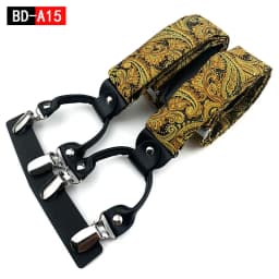 Men's Fashion Accessories Suspenders Trouser Braces 3.5cm Wide Y-Back 6 Clips Wedding Party Event Gifts for Dad Father Husband