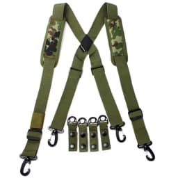 Tactical Suspender Pants Police Duty Adjustable Padded Military Braces