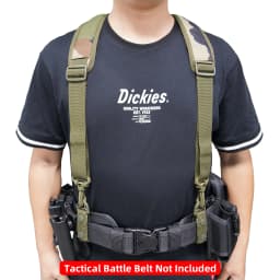 Tactical Tool Belt Suspenders 1.5 Inch Black Police Outdoor Combat Harness