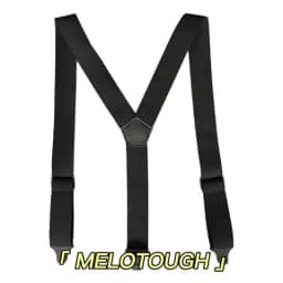 Melo Tough Y Back Suspenders Airport Friendly Suspenders, No Buzz with Plastic Clip 1.5 Inch Fully Elastic Braces