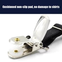 2PCS Men Shirt Stay Belt With Non-slip Locking Clips Gentleman Leg Thigh Suspender Garters Strap Elastic UniformShirt Braces