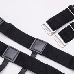 2PCS Men Shirt Stay Belt With Non-slip Locking Clips Gentleman Leg Thigh Suspender Garters Strap Elastic UniformShirt Braces
