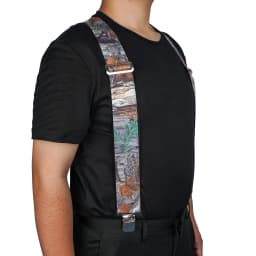 MELOTOUGH Men's Suspenders Fully Elastic 2 Inch Wide X Back Heavy Duty Work Suspenders