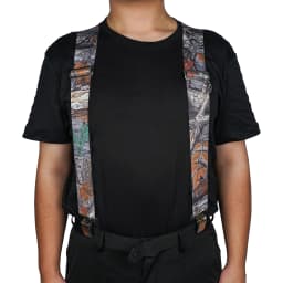 MELOTOUGH Men's Suspenders Fully Elastic 2 Inch Wide X Back Heavy Duty Work Suspenders
