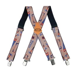MELOTOUGH Men's Suspenders Fully Elastic 2 Inch Wide X Back Heavy Duty Work Suspenders