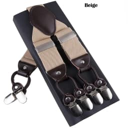 Fashion Tirantes alloy Men's Braces 6 clips men's Eastic Suspenders adult Straps Fashion braces New Suspenders