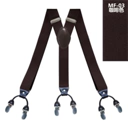 Fashion Tirantes alloy Men's Braces 6 clips men's Eastic Suspenders adult Straps Fashion braces New Suspenders