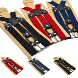 Unisex Men/Women 4 Clips On Y-Back Elastic Suspenders Straps Adjustable Shoulder Strap 2.5cm Super Tight Male Suspender Strap