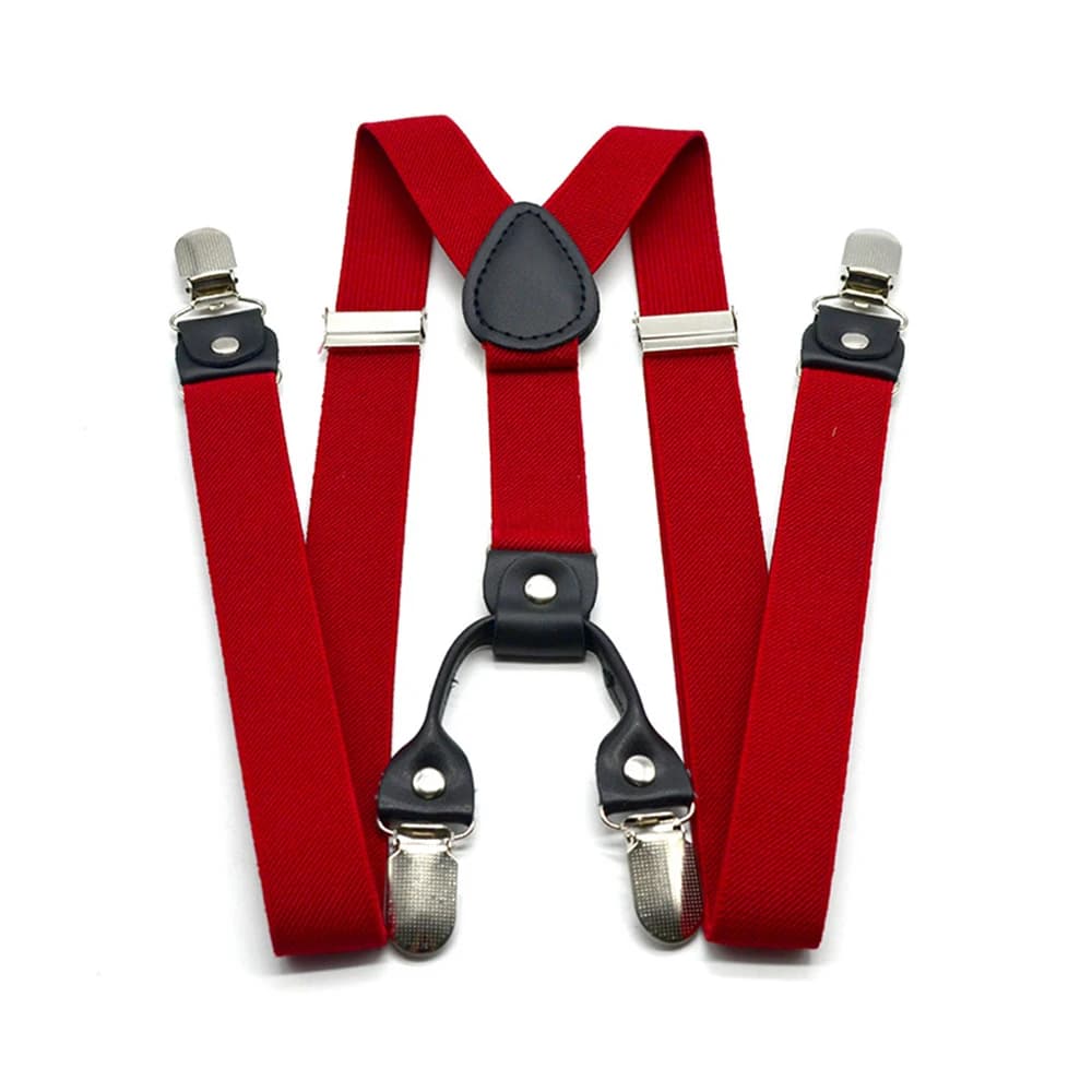 Unisex Men/Women 4 Clips On Y-Back Elastic Suspenders Straps Adjustable Shoulder Strap 2.5cm Super Tight Male Suspender Strap