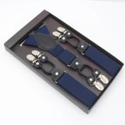 3.5*120cm Man's Fashion Suspenders Genuine Leather 6 Clips Brace Male Vintage Casual Wedding Party Trousers Strap