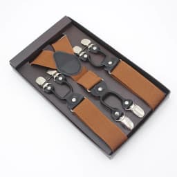 3.5*120cm Man's Fashion Suspenders Genuine Leather 6 Clips Brace Male Vintage Casual Wedding Party Trousers Strap