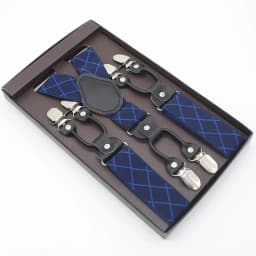 3.5*120cm Man's Fashion Suspenders Genuine Leather 6 Clips Brace Male Vintage Casual Wedding Party Trousers Strap