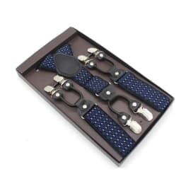 3.5*120cm Man's Fashion Suspenders Genuine Leather 6 Clips Brace Male Vintage Casual Wedding Party Trousers Strap