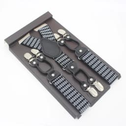 3.5*120cm Man's Fashion Suspenders Genuine Leather 6 Clips Brace Male Vintage Casual Wedding Party Trousers Strap