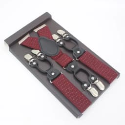 3.5*120cm Man's Fashion Suspenders Genuine Leather 6 Clips Brace Male Vintage Casual Wedding Party Trousers Strap