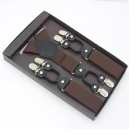 3.5*120cm Man's Fashion Suspenders Genuine Leather 6 Clips Brace Male Vintage Casual Wedding Party Trousers Strap