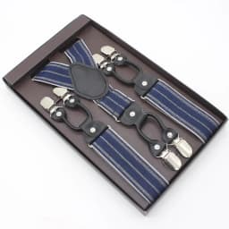 3.5*120cm Man's Fashion Suspenders Genuine Leather 6 Clips Brace Male Vintage Casual Wedding Party Trousers Strap