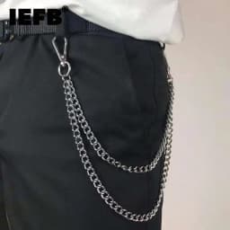 IEFB pants Waist chain New fashion men's jeans chains punk Hip Hop Versatile women men clothing decoration 9W489