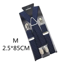 2.5CM Wide X Back Unisex Dot Suspenders Men Women Adjustable Elastic Tirantes Hombre Kids Children Pants Holder Wedding Wear
