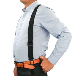 Melo Tough Y Back Suspenders Airport Friendly Suspenders,NO Buzz With Plastic Clip 2 Inch Fully Elastic Braces