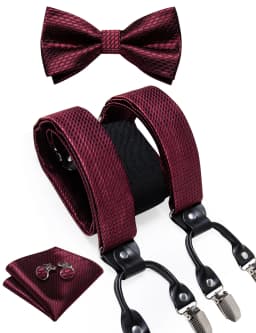 Elegant Gold Paisley Suspenders Men Real Leather Metal 6 Clips Braces Elastic Suspenders Trouser Straps Men's Gift